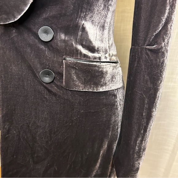 BCBG MaxAzria velvet long Double breasted coat - Picture 8 of 17